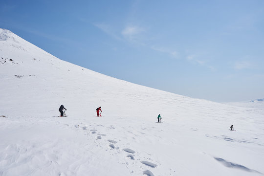 大雪山・旭岳でのスノースクート
