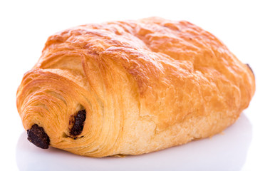 Fresh chocolate croissant