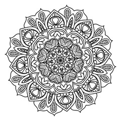 Abstract kaleidoscope Ornament round mandala. Geometric circle.