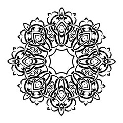 Abstract kaleidoscope Ornament round mandala. Geometric circle.