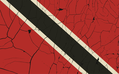 Trinidad and Tobago old flag with fracture