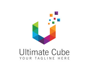 Business corporate letter V logo design vector. Colorful letter