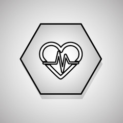 heart  icon design, vector illustration