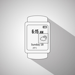 smart watch icon design, vector illustration