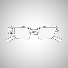 smart glasses icon design, vector illustration