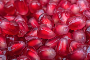 Fresh organic pomegranate seeds