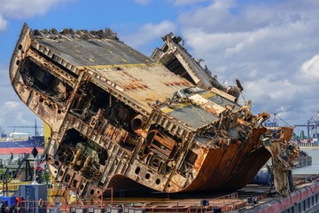 Shipwreck ad shipyard