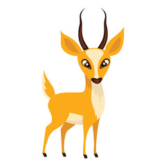 Antelope isolated on white background.
