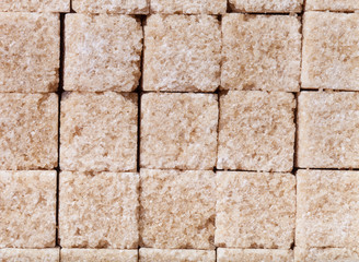 Pieces of brown sugar as texture for background
