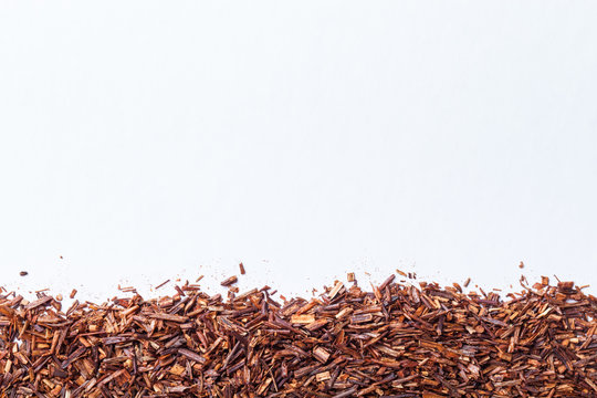 Dry Rooibos Tea Leaves As Texture For Background