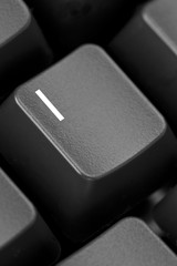 black keyboard - key i