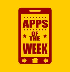 Apps of the week text on phone screen.