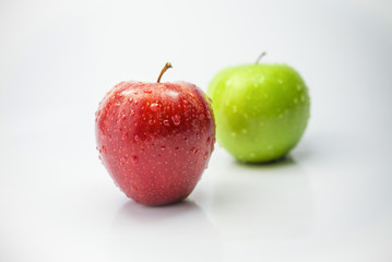 Apples red and green.