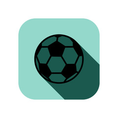 Obraz premium soccer with long shadow on square