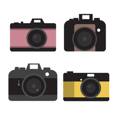 Camera vector set, flat design