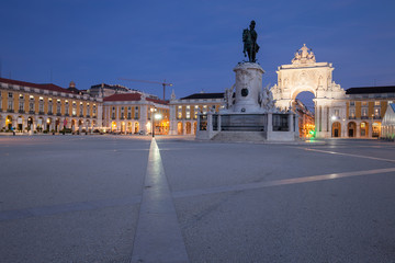 Fototapeta na wymiar Commerce Square in Lisbon