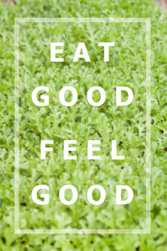 Eat Good Feel Good Inspirational Quote