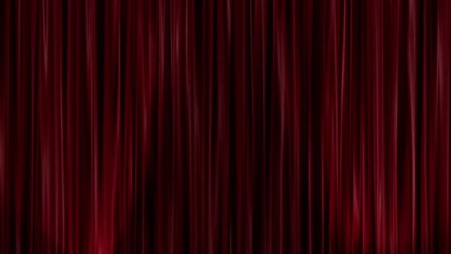 Red Velvet curtains with spotlights.