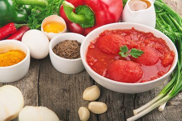 Ingredients for cooking healthy food