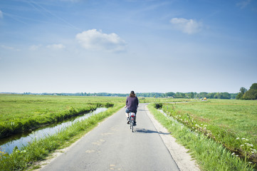 man cycling in the nature