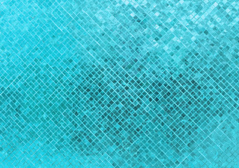 Abstract Luxury Shiny Blue Tone Rectangle Tile Glass Pattern Mosaic Background Texture