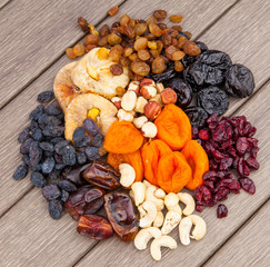 Dried fruits assortment