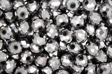 Silver beads for texture.