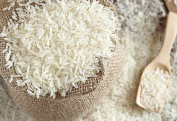 jasmine rice. rice grains.