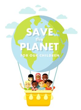 Planet Earth children concept