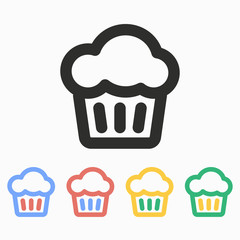 Cake - vector icon.