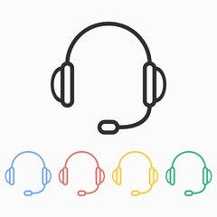 Headphone - vector icon.
