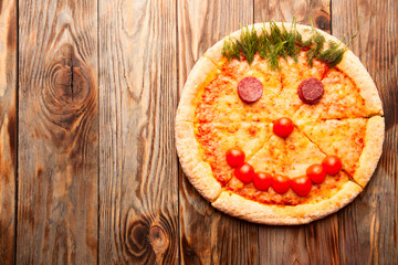 Pizza, smile