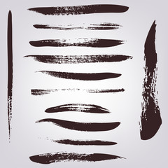 Fototapeta premium hand drawn set of grunge brushes. vector eps 10