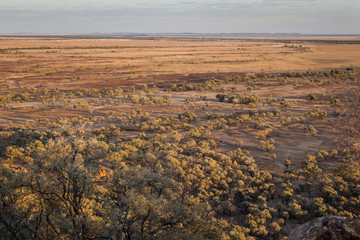 Australian outback in drought conditions, dry and dusty
