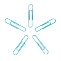 blue paper clips