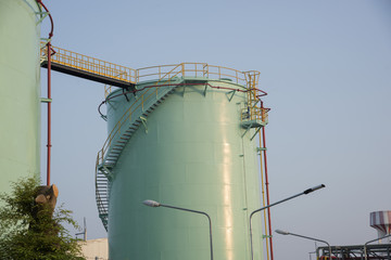 green oil storage tanks
