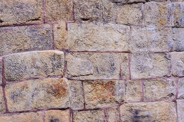 Pink brick wall background