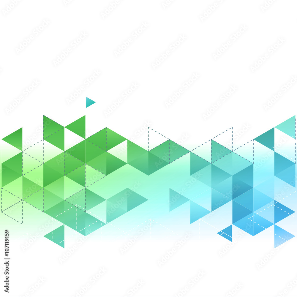Wall mural abstract template background with triangle
