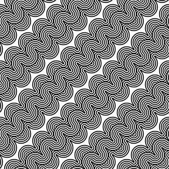 Design seamless monochrome waving zigzag pattern