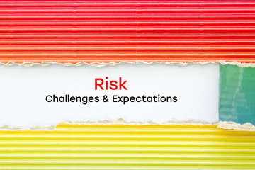 Risk - Challenges and Expectations written under torn paper.