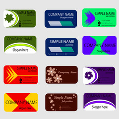 Set of Modern Creative Business Card. 