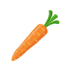 Carrot icon isolated on white background.
