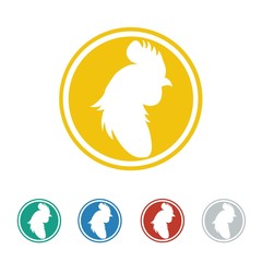 Fowl Farm Animal Icon Logo Vector
