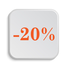 20 percent discount icon