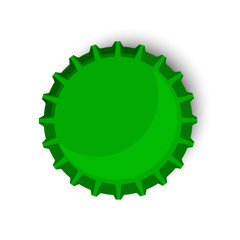 Green bottle cap