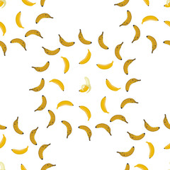 Seamless pattern background bananas.