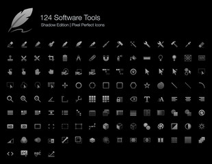 Software Tools and User Interfaces Pixel Perfect Icons Shadow Edition