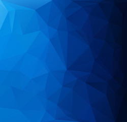 Blue Polygonal Mosaic Background, Creative Design Templates
