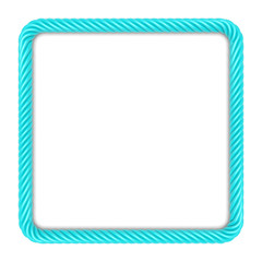 Blue square rope frame