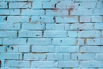 Blue brick wall